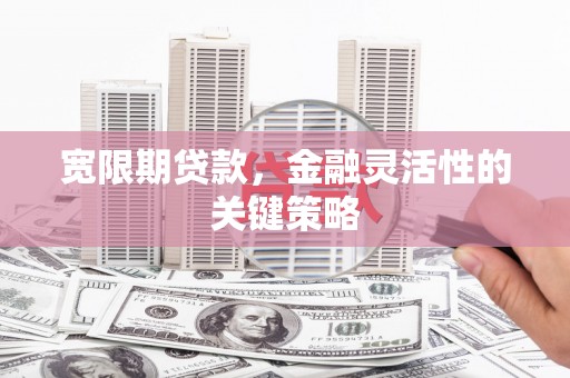 太子河宽限期贷款，金融灵活性的关键策略
