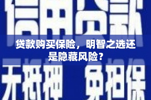 江阴贷款购买保险，明智之选还是隐藏风险？