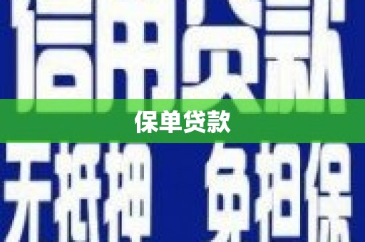 长洲保单贷款