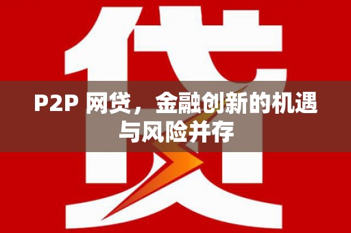 雁塔P2P 网贷，金融创新的机遇与风险并存