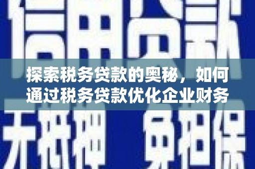 保税区探索税务贷款的奥秘，如何通过税务贷款优化企业财务