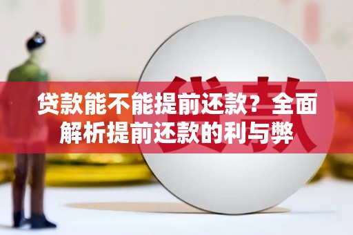 临澧贷款能不能提前还款？全面解析提前还款的利与弊