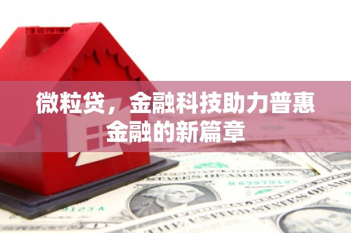 西安微粒贷，金融科技助力普惠金融的新篇章