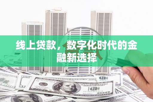 浦江线上贷款，数字化时代的金融新选择